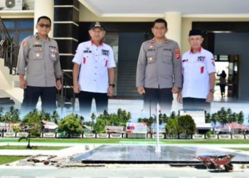 Memastikan Persiapan Upacara 17 Agustus, Bupati Pohuwato Kembali Tinjau Lapangan Polres Pohuwato