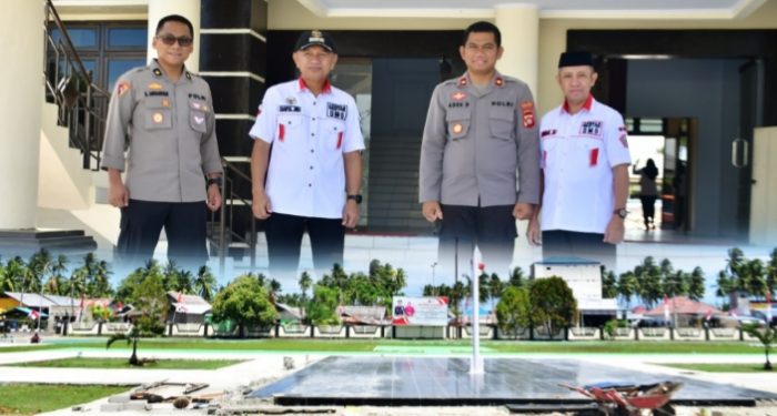 Memastikan Persiapan Upacara 17 Agustus, Bupati Pohuwato Kembali Tinjau Lapangan Polres Pohuwato