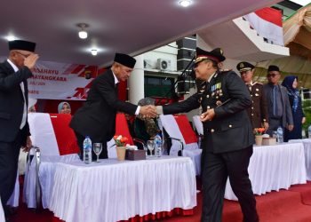 Bupati dan Wakil Bupati Pohuwato Hadiri Upacara dan Syukuran Hari Bhayangkara ke-79