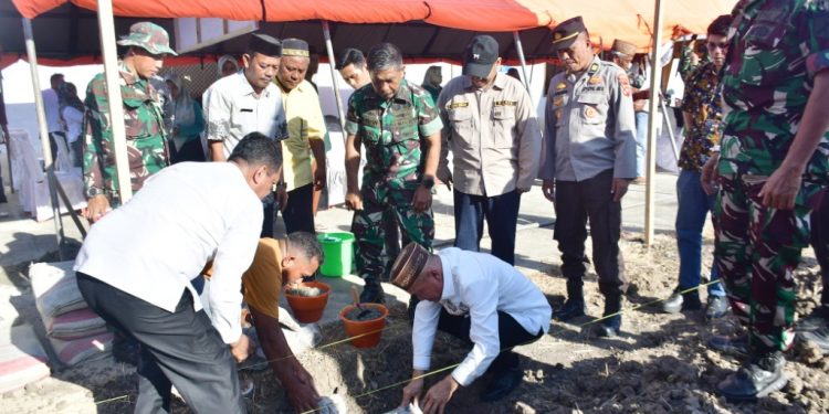 Awali Proyek Kopdes Merah Putih, Bupati Saipul Lakukan Peletakan Batu Pertama