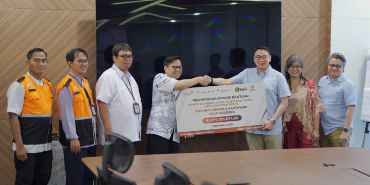 Grup Merdeka Donasi Rp977 Juta untuk Penanganan Bencana Banjir dan Longsor di Sumatra melalui BAZNAS