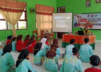 Kodim 1313/Pohuwato Berikan Materi LDKS dan Sosialisasi Rekrutmen TNI AD di SMAN 1 Buntulia