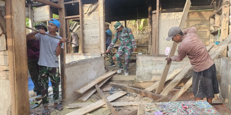 Lewat Pra TMMD Ke-129, Kodim 1313/Pohuwato Wujudkan Rumah Layak Huni bagi Warga Taluditi